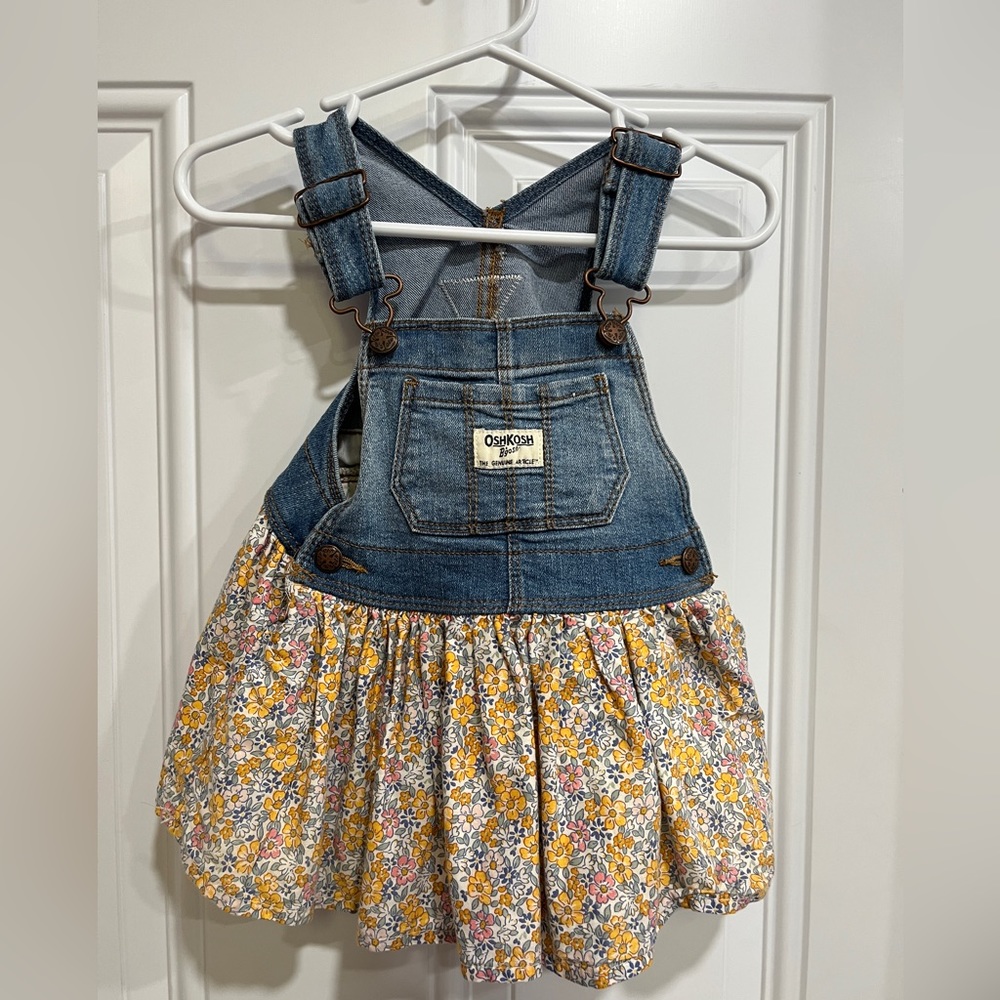 Osh Kosh girls overall dress 12 months EUC